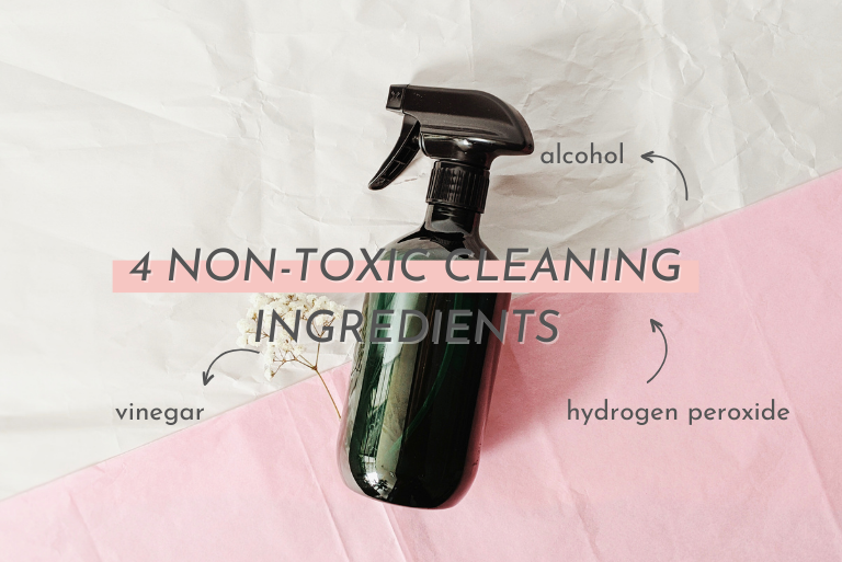 If you are tired of toxic cleaning chemicals I've got 4 non-toxic cleaning supplies and ingredients that you can use to clean naturally.